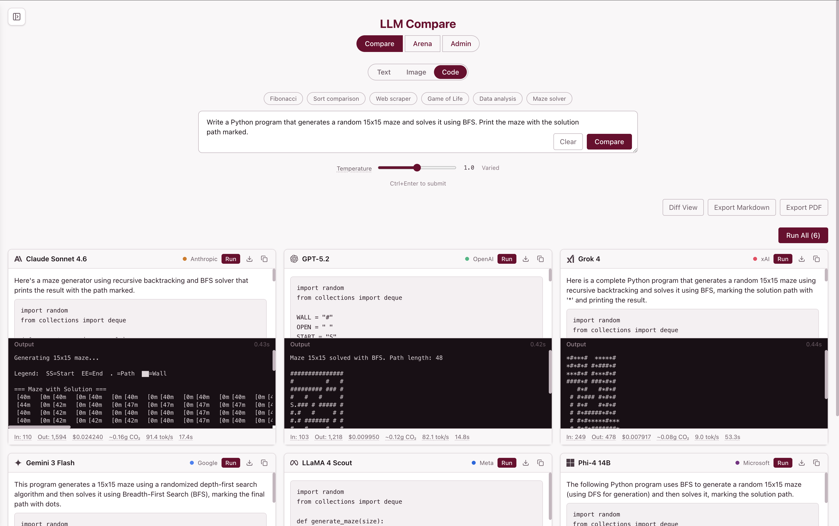 code mode with execution